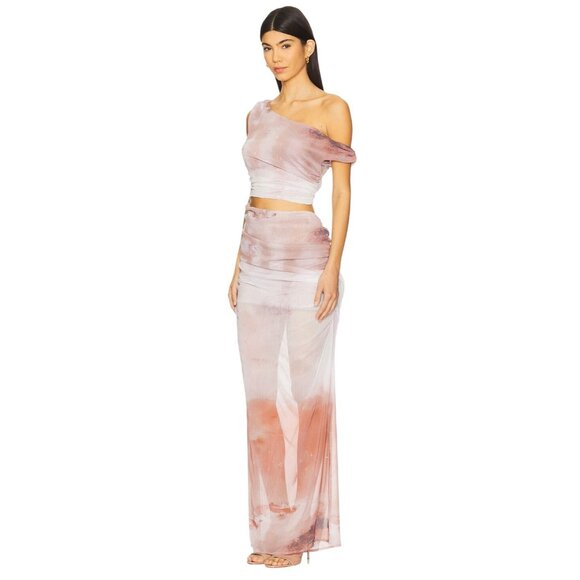 SNDYS Kilee Maxi Dress in Print Small New Womens Cut out Gown - Picture 5 of 16